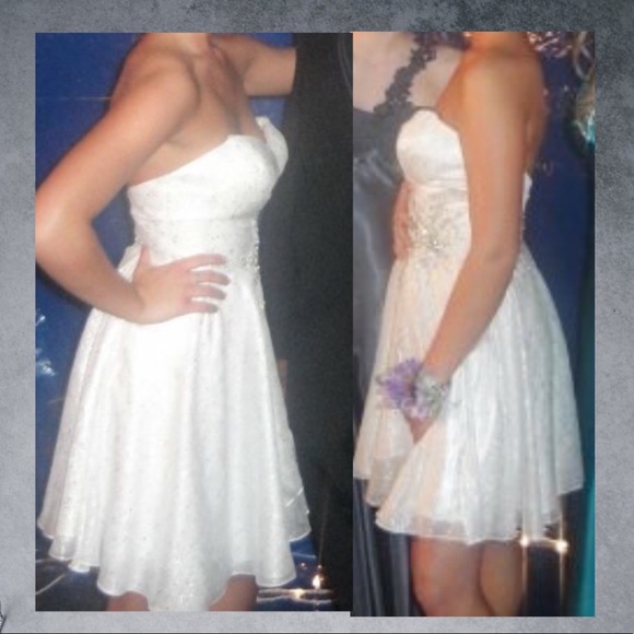 Terani Short Strapless Prom Dress - Worn Once! - Picture 6 of 8